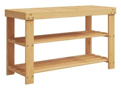 Zapatero de 3 niveles 70x27,5x45 cm bambú
