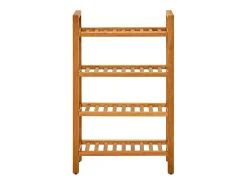 Zapatero de 4 niveles 50x27x80 cm Roble macizo