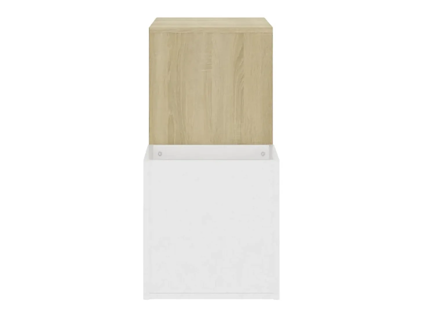 Zapatero de entrada de madera de ingeniería de roble Sonoma blanco
