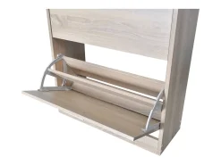 Zapatero de madera con 2 compartimentos Aspecto roble