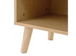 Zapatero de madera con 3 puertas y 1 cajón - Zapatero con tiradores de metal y patas de madera maciza - almacenaje abierto
