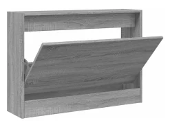 Zapatero de madera de ingeniería gris Sonoma 80x21x57 cm ES226951