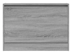 Zapatero de madera de ingeniería gris Sonoma 80x21x57 cm ES226951