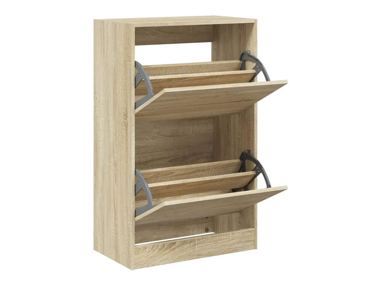 Zapatero de madera de ingeniería roble Sonoma 60x34x96,5 cm ES163028
