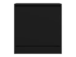 Zapatero de madera de ingeniería negro 60x34x63,5 cm ES345406