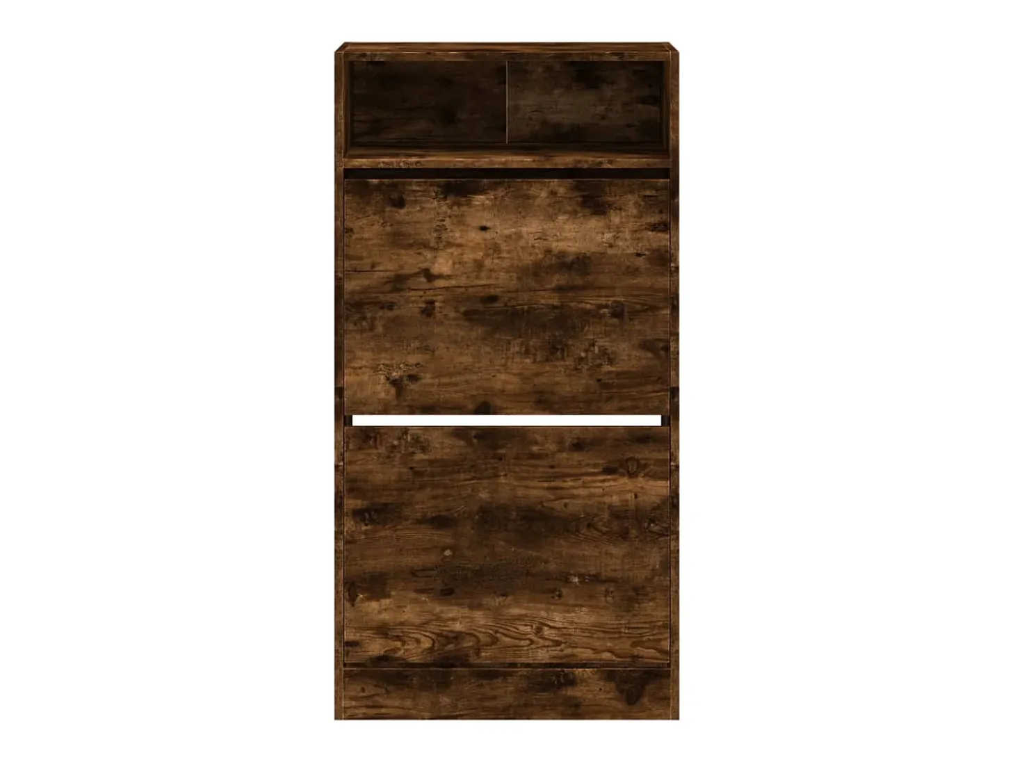 Zapatero de madera de ingeniería roble ahumado 60x34x116 cm ES216811