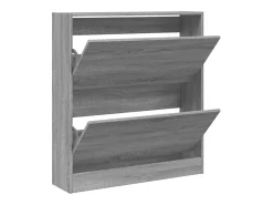 Zapatero de madera de ingeniería gris Sonoma 80x21x87,5 cm ES549774