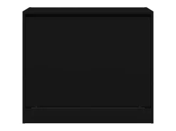 Zapatero de madera de ingeniería negro 80x42x69 cm ES154480