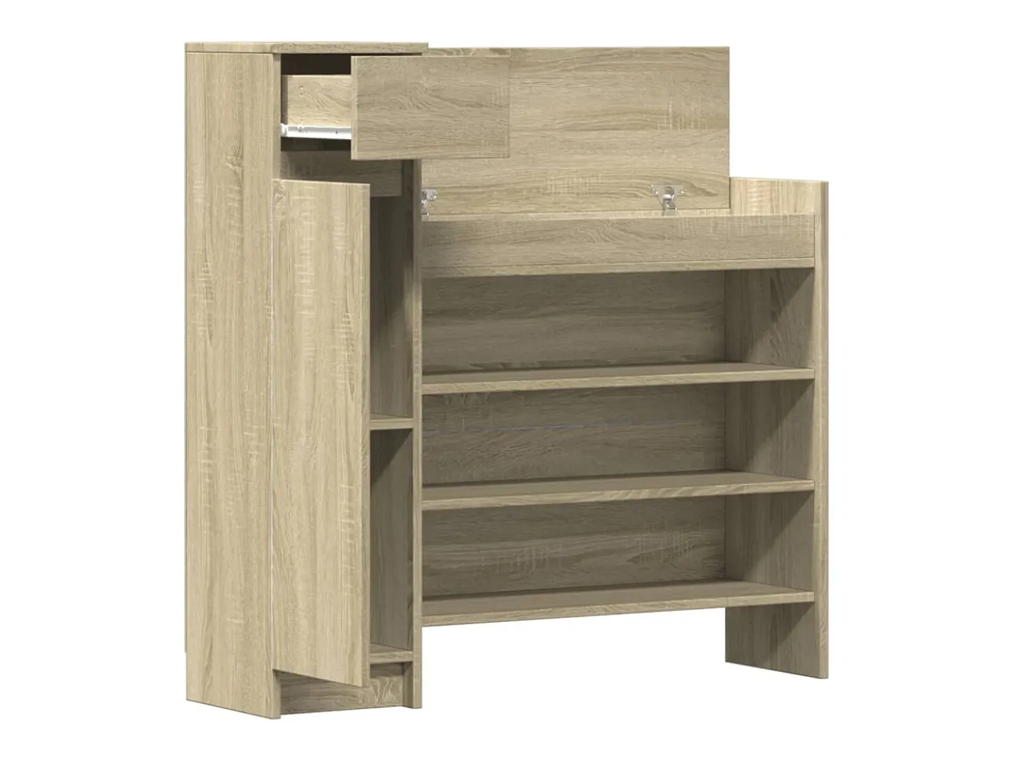 Zapatero de madera de ingeniería de roble Sonoma