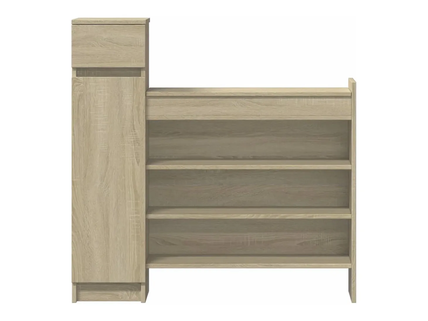 Zapatero de madera de ingeniería de roble Sonoma