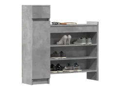 Zapatero de madera de ingeniería de color gris hormigón