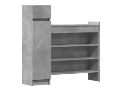 Zapatero de madera de ingeniería de color gris hormigón
