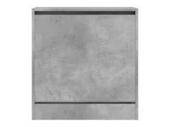 Zapatero de madera de ingeniería gris hormigón 60x34x63,5 cm ES727111