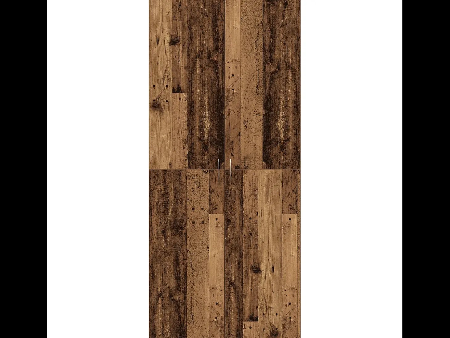 Zapatero de madera envejecida de 80x35,5x180 cm fabricado en madera contrachapada