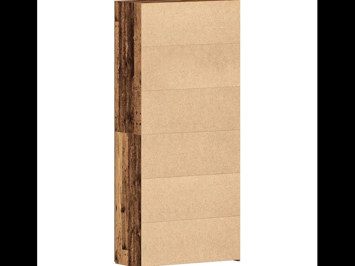 Zapatero de madera envejecida de 80x35,5x180 cm fabricado en madera contrachapada