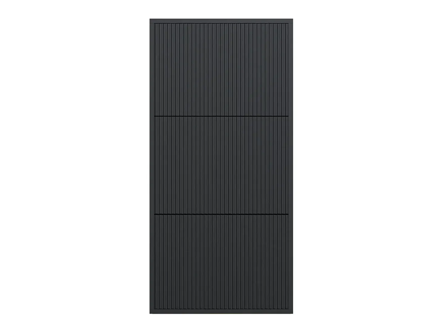 Zapatero de pared con 3 puertas - Negro - 50 cm - VELDIO