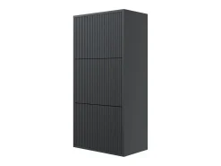 Zapatero de pared con 3 puertas - Negro - 50 cm - VELDIO