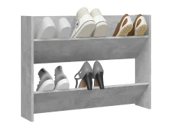 Zapatero de pared Gris hormigón 80x18x60 cm Aglomerado