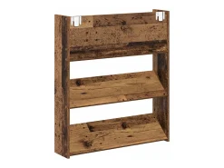 Zapatero de pared, madera vieja, 80x18x90 cm