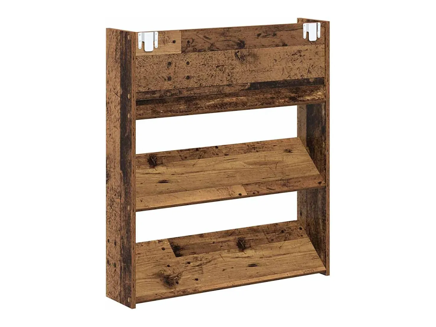 Zapatero de pared, madera vieja, 80x18x90 cm