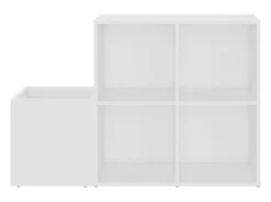 Zapatero de recibidor madera contrachapada blanco 105x35,5x70cm ES566661