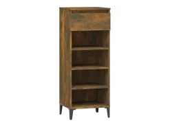 Zapatero de roble ahumado 40x36x105 cm Madera de ingeniería