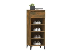 Zapatero de roble ahumado 40x36x105 cm Madera de ingeniería
