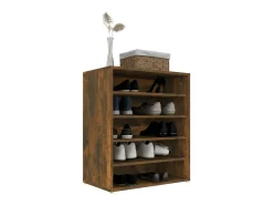 Zapatero de roble ahumado 60x35x70 cm Madera de ingeniería
