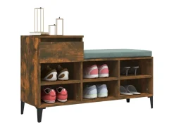 Zapatero de roble ahumado 102x36x60 cm Madera de ingeniería