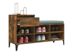 Zapatero de roble ahumado 102x36x60 cm Madera de ingeniería