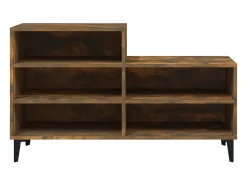 Zapatero de roble ahumado 102x36x60 cm Madera de ingeniería
