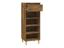 Zapatero de roble ahumado 40x36x105 cm Madera de ingeniería