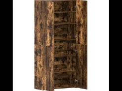 Zapatero de roble ahumado 80x35,5x180 cm Madera de ingeniería