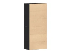 Zapatero de Roble Negro 80x39x180 cm Madera Reconstituida