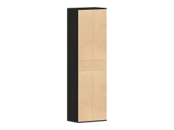 Zapatero de roble negro 54x34x183 cm madera de ingeniería