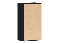 Zapatero de roble negro 54x34x100,5 cm madera de ingeniería