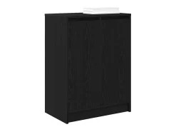 Zapatero de roble negro 57x34x76 cm madera de ingeniería
