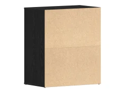 Zapatero de roble negro 60x35x70 cm fabricado en madera de ingeniería