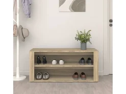 Zapatero de roble Sonoma 100x35x45cm Madera de ingeniería