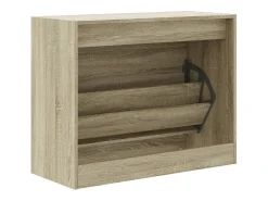 Zapatero de roble Sonoma 80x34x63 cm madera de ingeniería