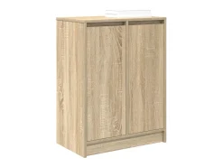 Zapatero de roble Sonoma 57x34x76 cm madera de ingeniería