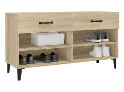 Zapatero de roble Sonoma de 102 x 35 x 55 cm de madera de ingeniería