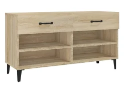 Zapatero de roble Sonoma de 102 x 35 x 55 cm de madera de ingeniería