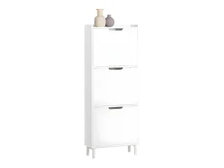 Zapatero Estrecho con 3 Solapas Organizador para Zapatos de Entrada 50 x 19 x 129 cm Blanco FSR151-H-W SoBuy ES