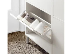 Zapatero Estrecho con 3 Solapas Organizador para Zapatos de Entrada 50 x 19 x 129 cm Blanco FSR151-H-W SoBuy ES