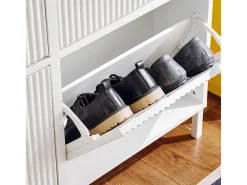 Zapatero Estrecho con 4 Solapas Organizador FSR177-L-W SoBuy ES