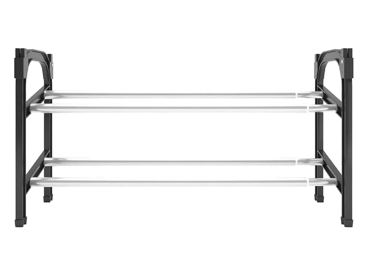 Zapatero extensible con 2 estantes 119x24x37 cm