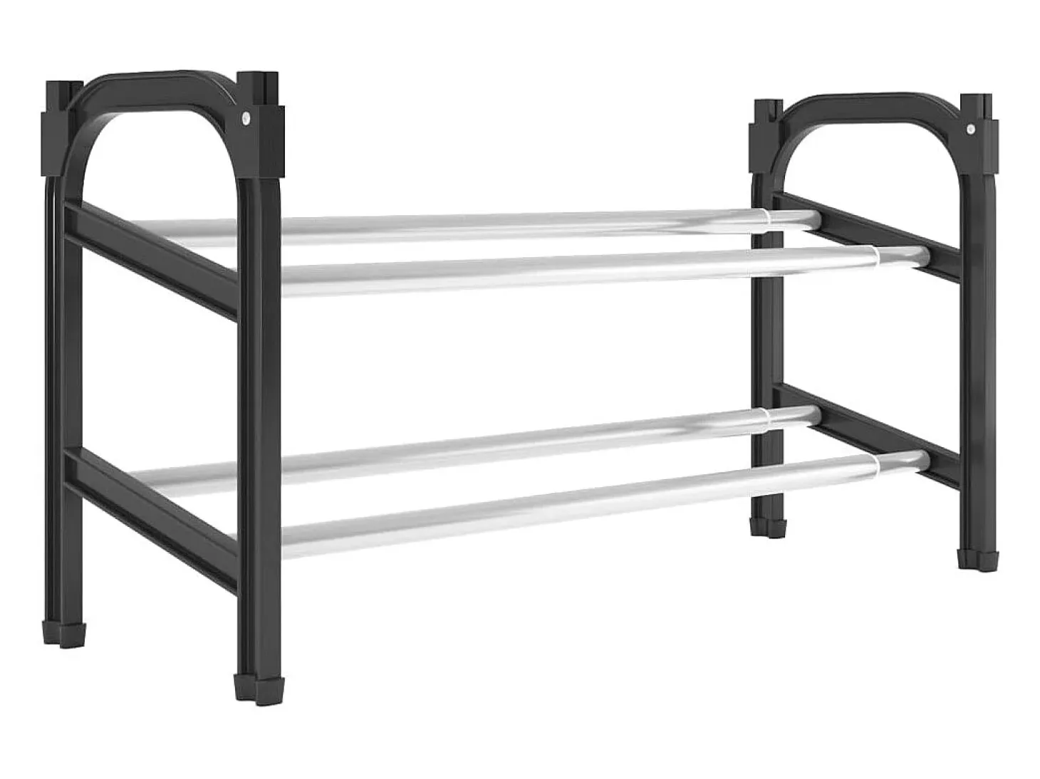 Zapatero extensible con 2 estantes 119x24x37 cm