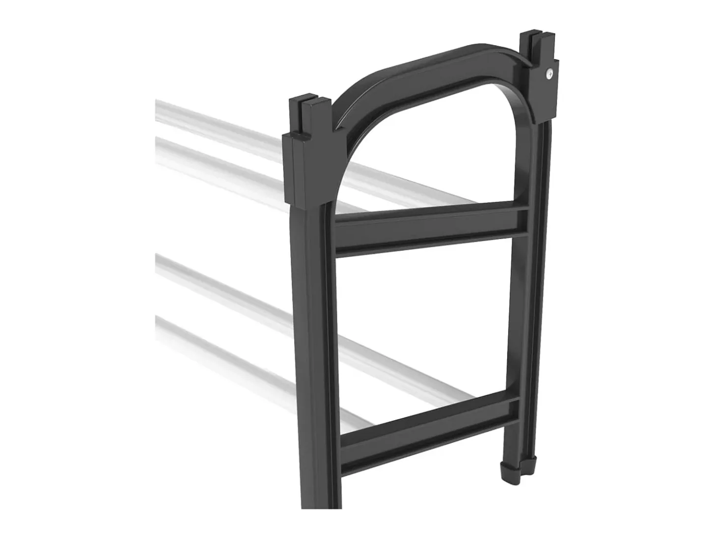 Zapatero extensible con 2 estantes 119x24x37 cm