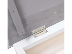 Zapatero gris 50 x 28 x 58 cm madera de paulownia